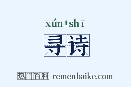 寻诗是什么意思的图片